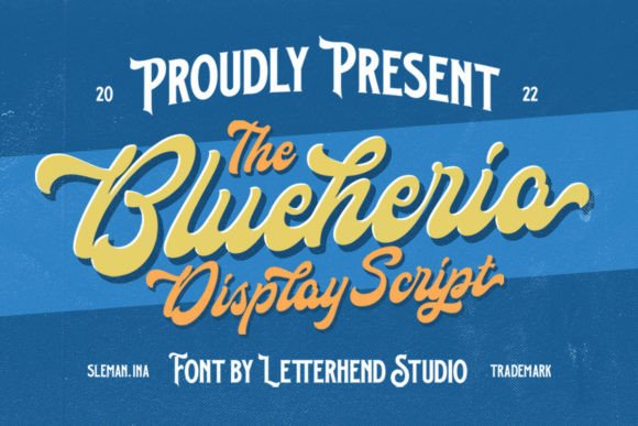 Blueheria: Bold Script for Branding