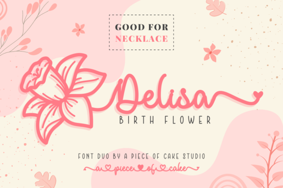 Delisa Birth Flower Duo Font for Professional Branding and Marketing
