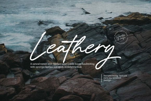 Leathery Font for Web Design